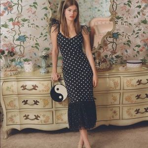 STAUD Polka Dot MIDI Dress NWT